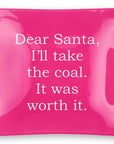 Holiday Quotes Glass Square Trinket Trays: Party Boob