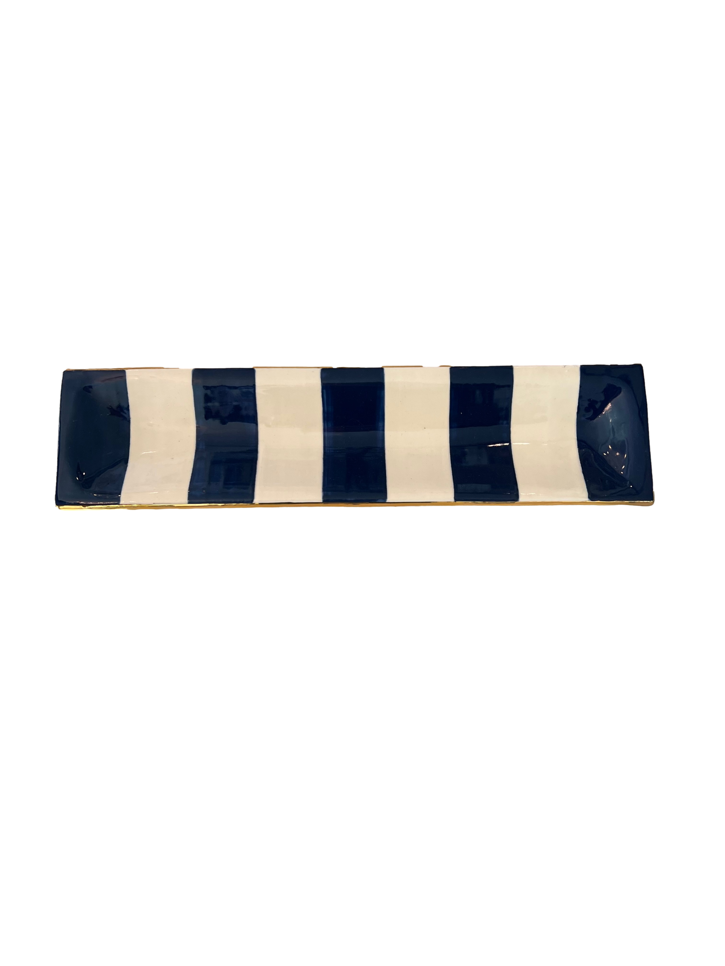 Canopy Stripe Ritz Tray in Navy Stripe
