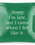 Holiday Quotes Glass Square Trinket Trays: Party Boob