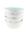 Pinch Aqua Stoneware Cereal Bowls, Set of 4
