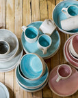 Pinch Aqua Stoneware Cereal Bowls, Set of 4