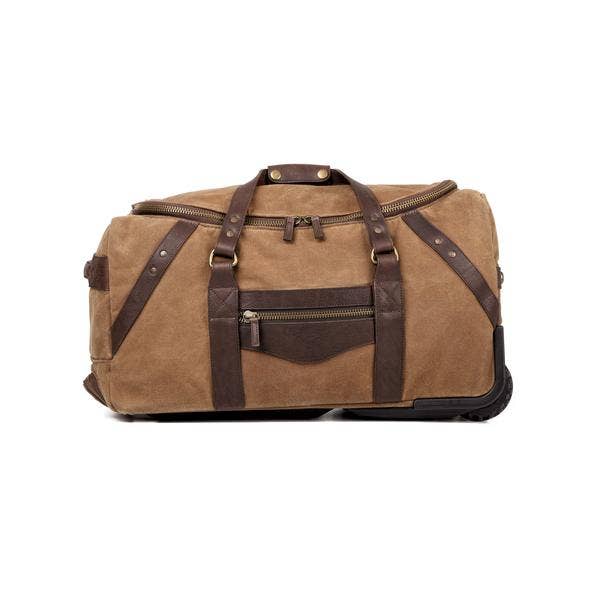 Campaign Waxed Canvas Rolling Carry-On Duffle Bag – Natalie and Eloise