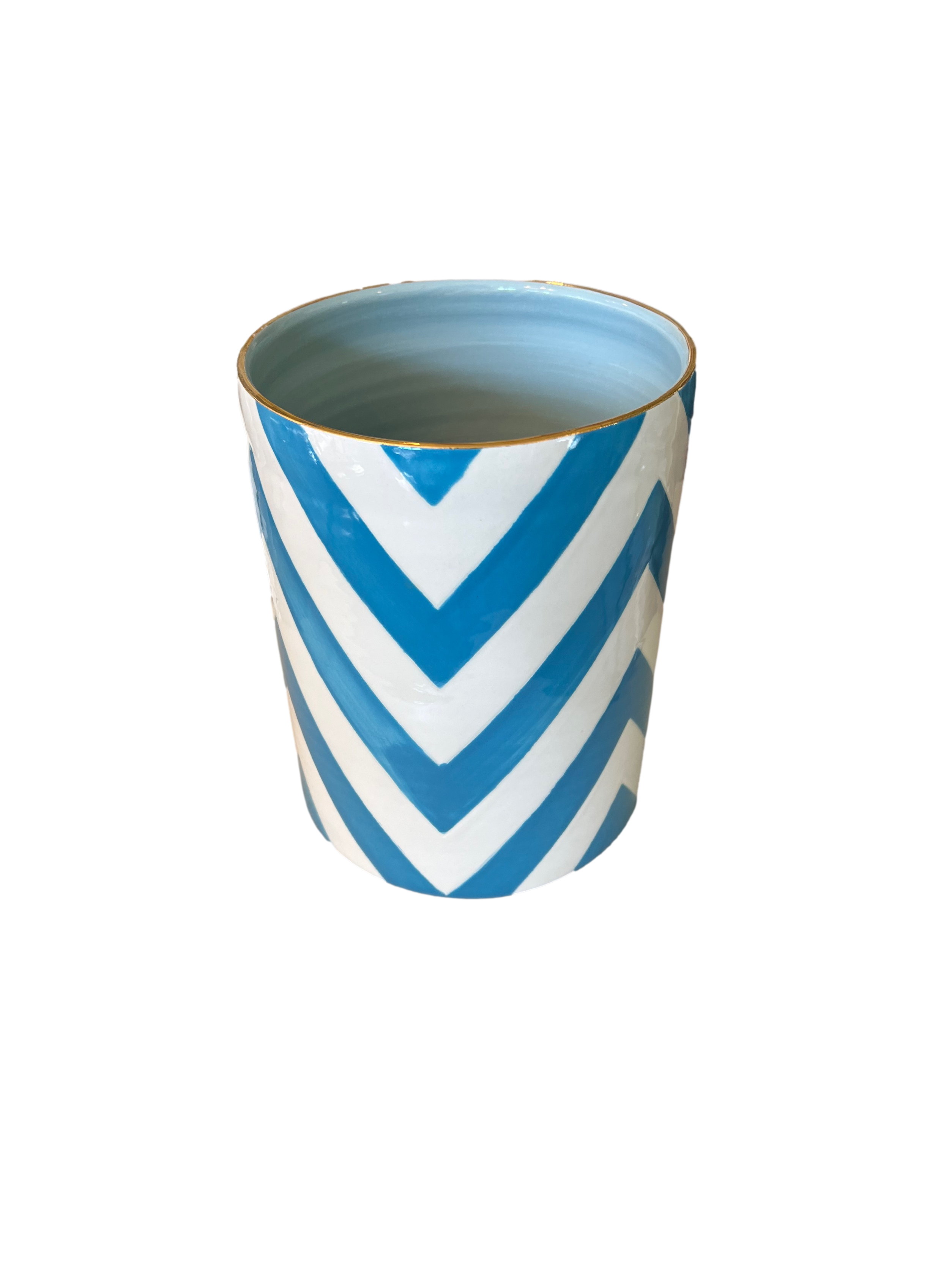 JR Utensil ( Buckley Chevron, True Blue) Vase