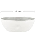 Pinch Aqua Stoneware Large Salad Serving Bowl