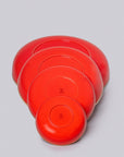 Coral Red Glossy Porcelain Hermit Bowl