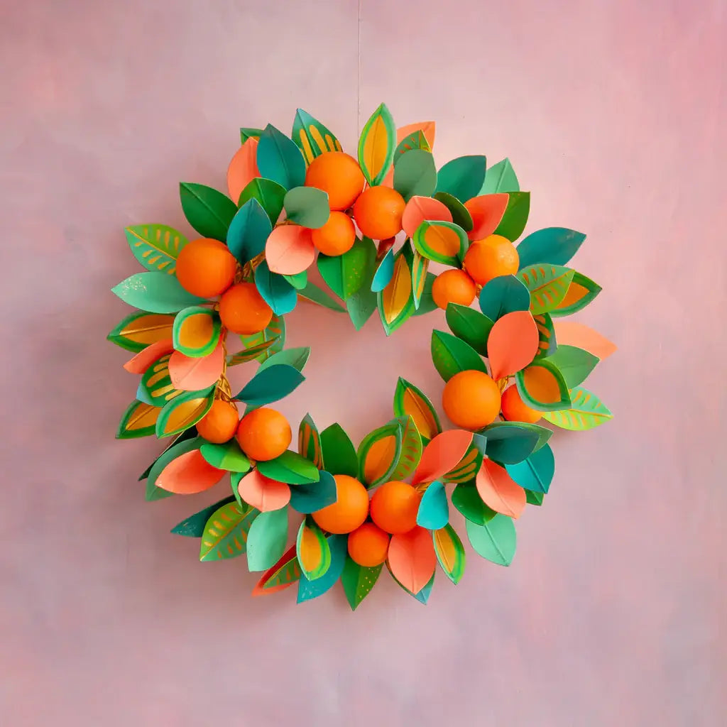 CELEBRATE CITRUS ORANGE WREATH