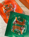 Tiger Seeing Double Orange Acrylic Candy Catchall Dish