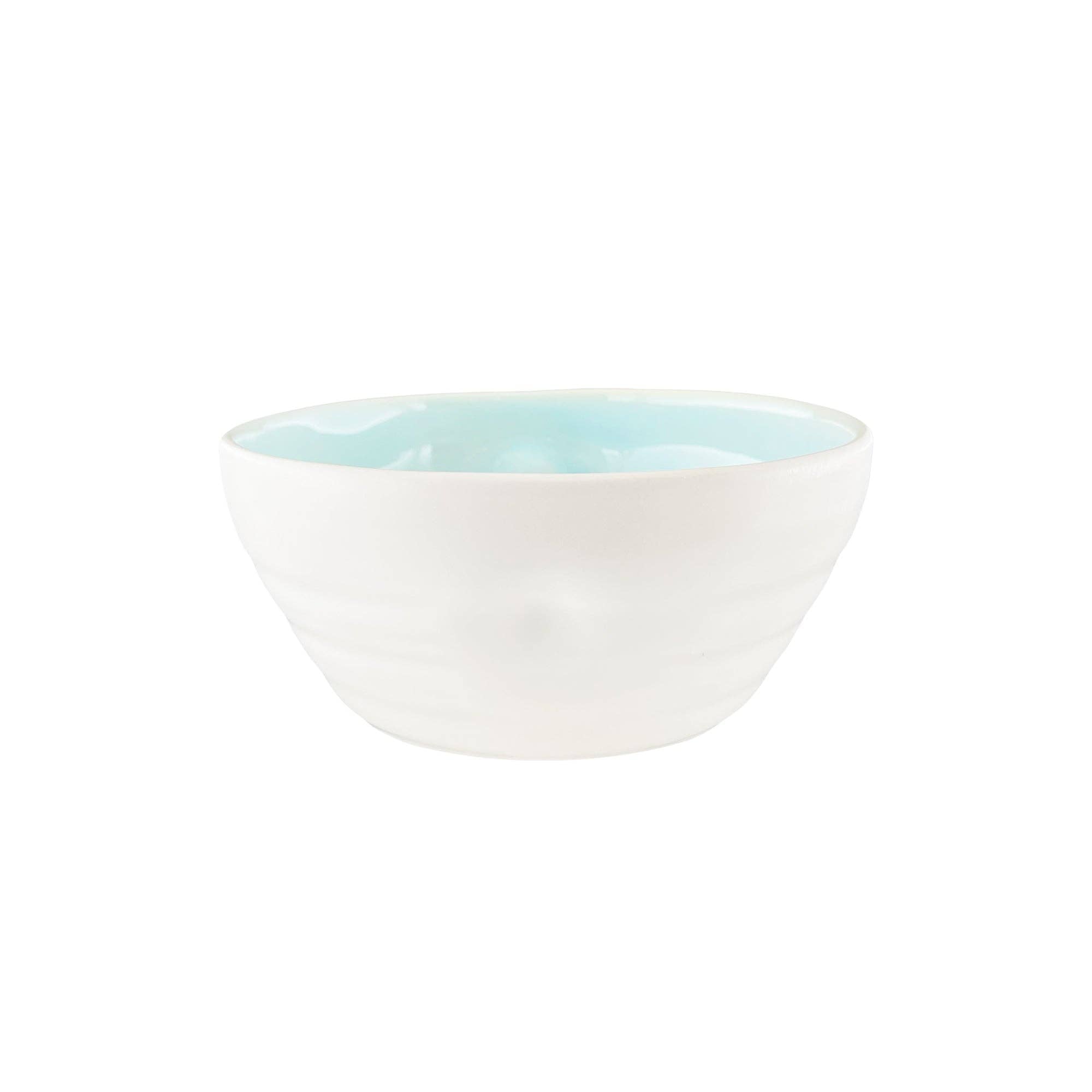 Pinch Aqua Stoneware Cereal Bowls, Set of 4