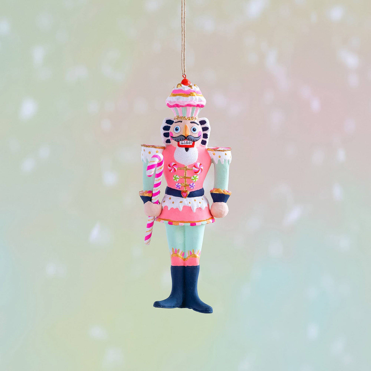 Gold Colonel Cupcake Ornament
