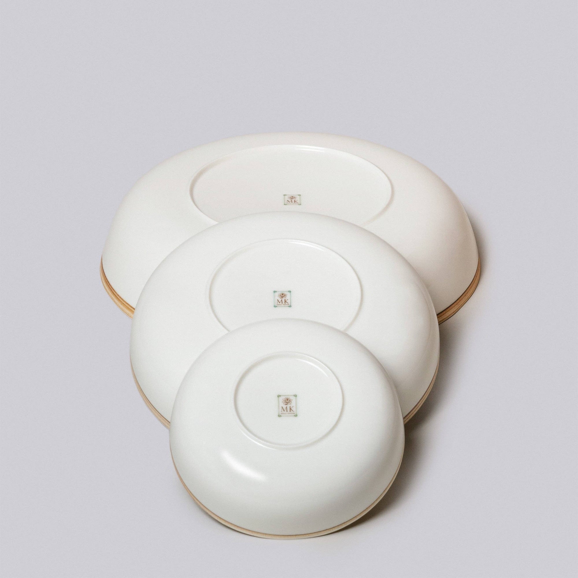 Ivory Glossy Porcelain Nesting Hermit Bowls