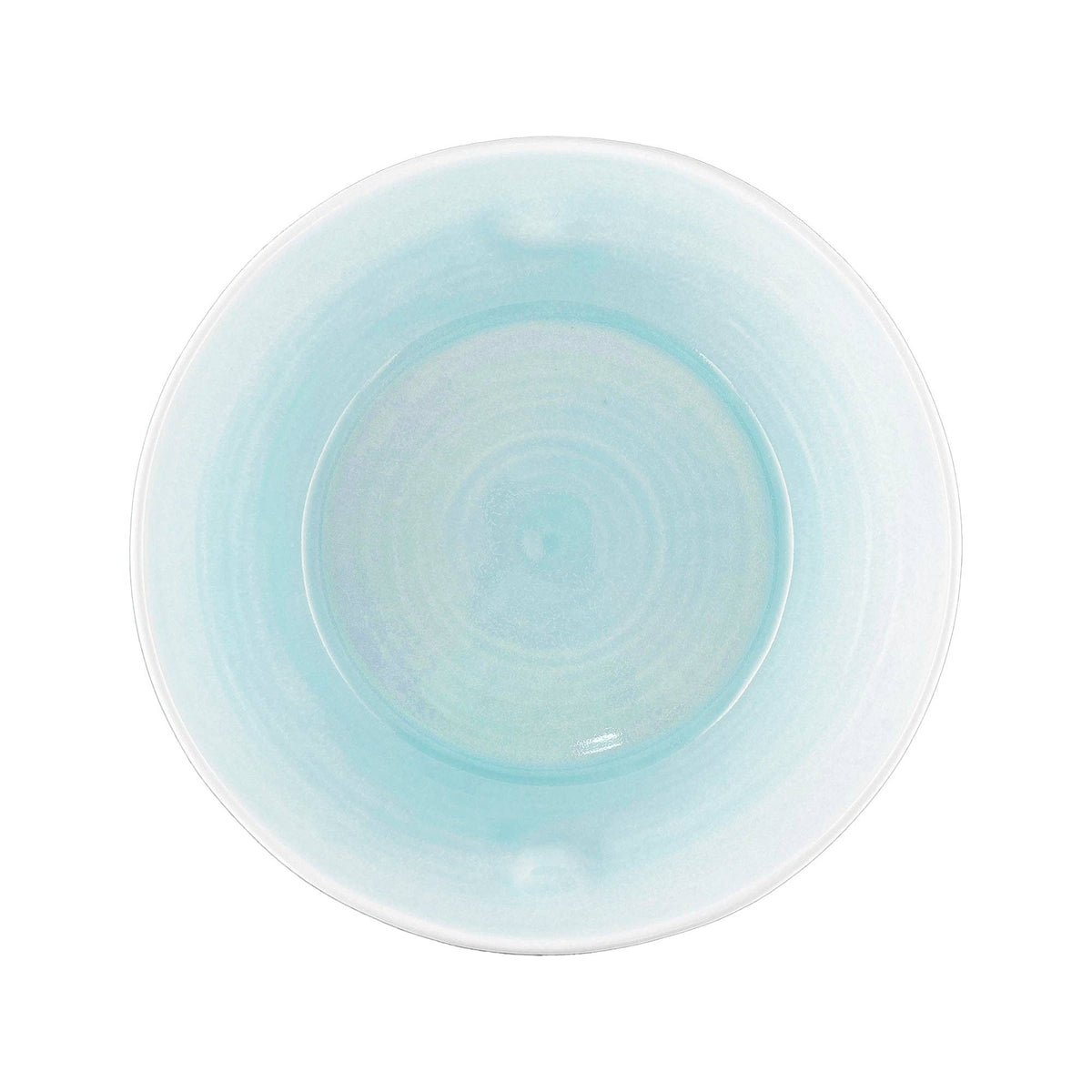 Pinch Aqua Stoneware Large Salad Serving Bowl