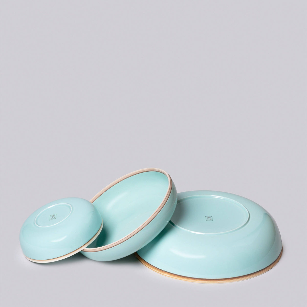 Celadon Glossy Porcelain Nesting Hermit Bowls