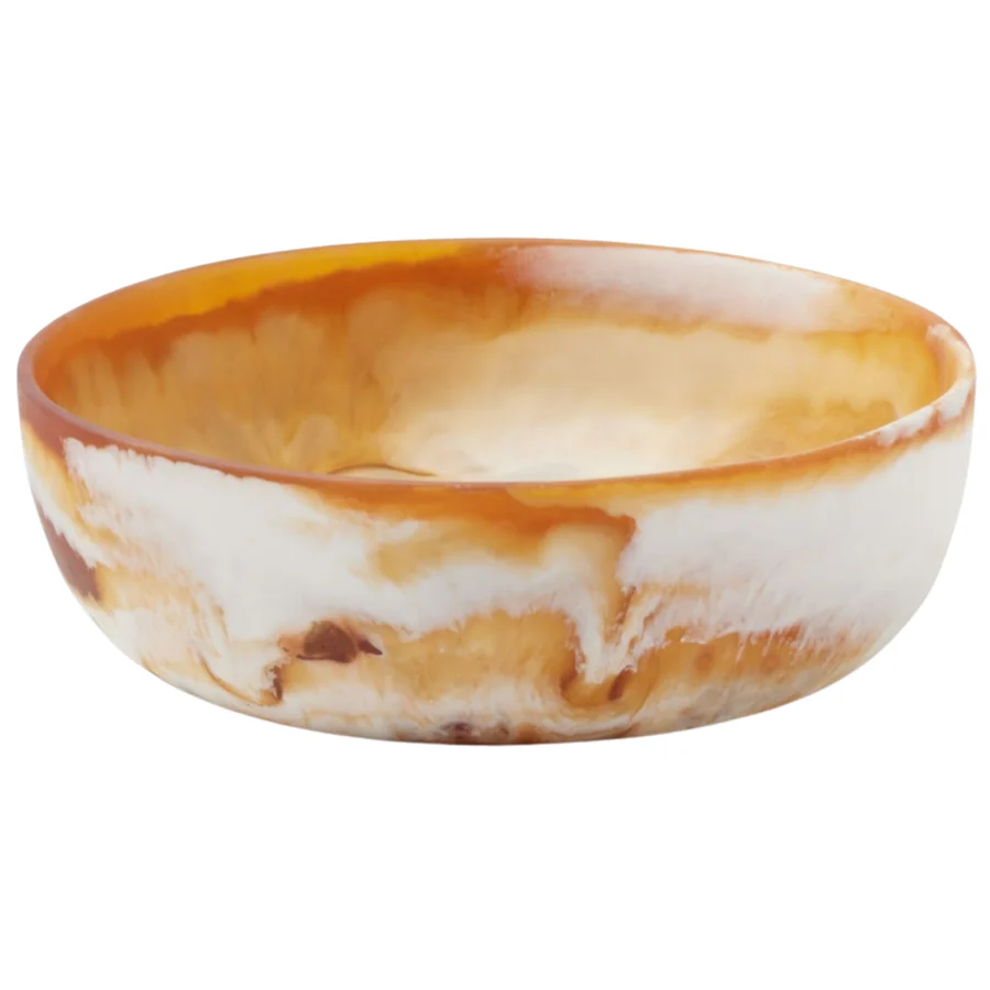 HUGO MEDIUM SERVING BOWL - Amber Swirl