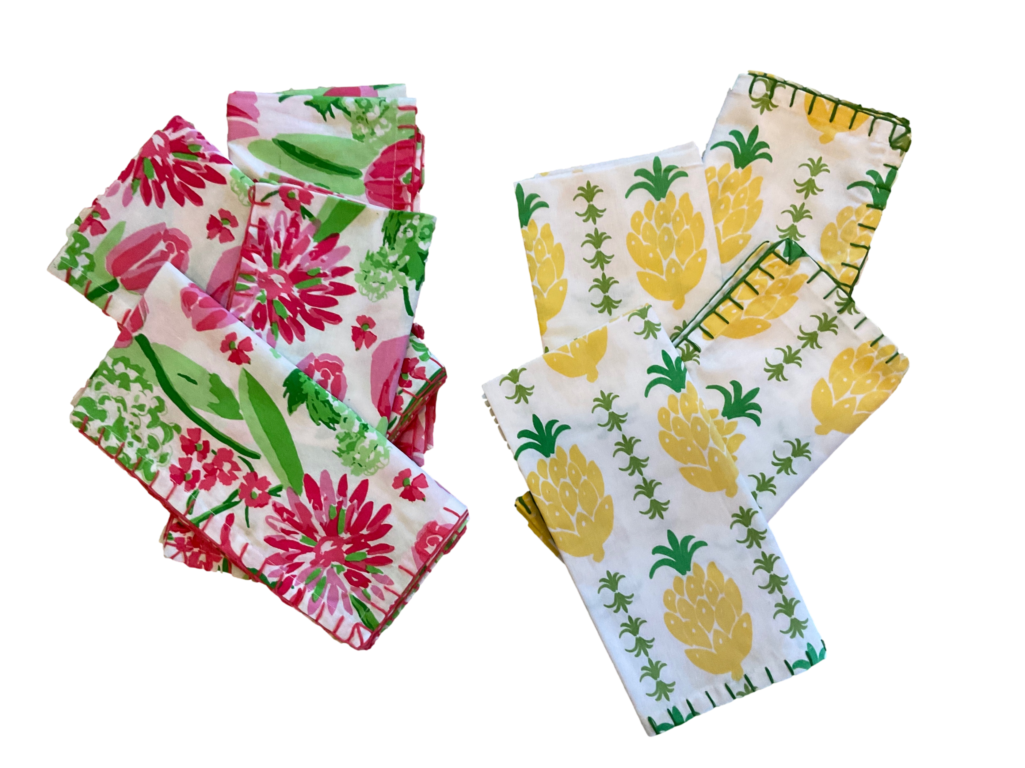 Tulip and Pineapple Napkins Set of 4