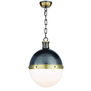 Hicks Pendant in Bronze &amp; Hand-Rubbed Antique Brass