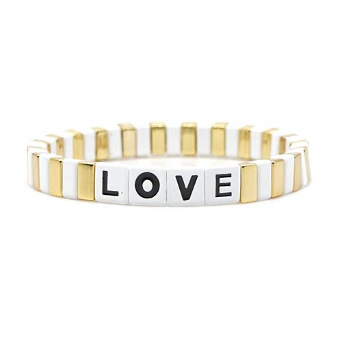 LOVE Tile Enamel Bracelet