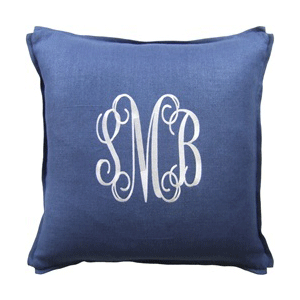 Slubby Linen (Monogram) Pillow